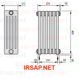 Радиатор IRSAP Tesi 50900/6 T16 CL 01